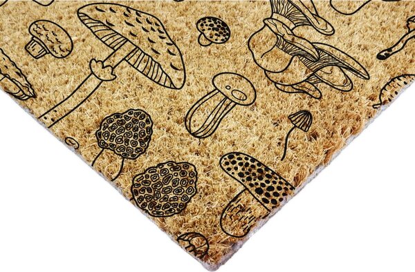 Wycieraczka z włókna kokosowego 40x60 cm Mushrooms – Artsy Doormats