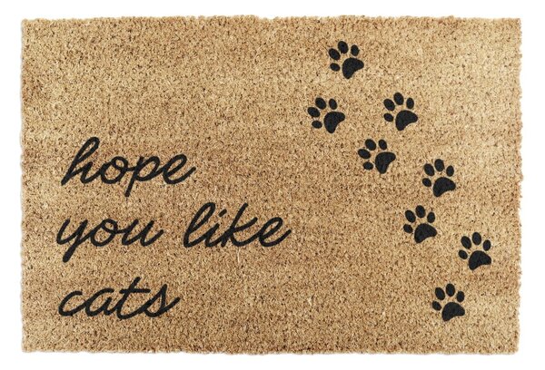 Wycieraczka z włókna kokosowego 40x60 cm Hope You Like Cats – Artsy Doormats