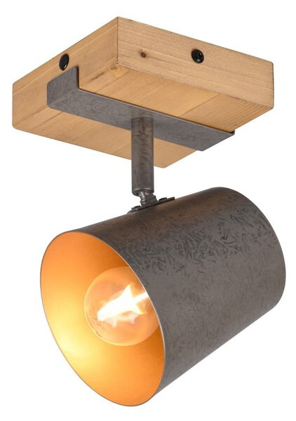 Ciemnoszaro-naturalna lampa punktowa Bell – Trio
