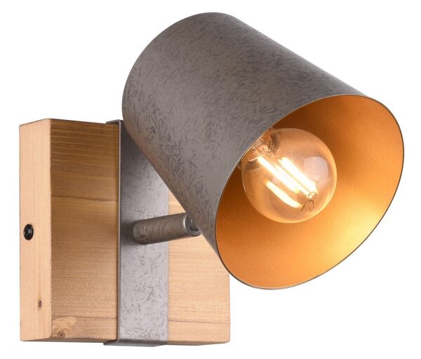 Ciemnoszaro-naturalna lampa punktowa Bell – Trio