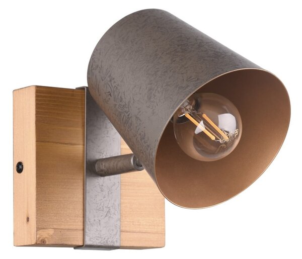 Ciemnoszaro-naturalna lampa punktowa Bell – Trio