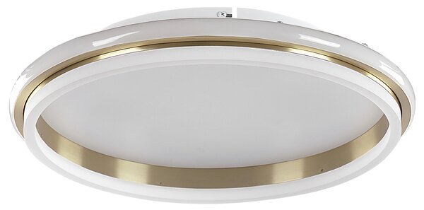 Lampa sufitowa LED plafon obręcz 64 cm metalowy akryl złoty Taping Beliani