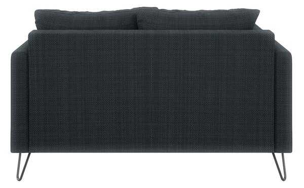 Ciemnoszara sofa z tkaniny szenilowej 140 cm Freya – Ropez