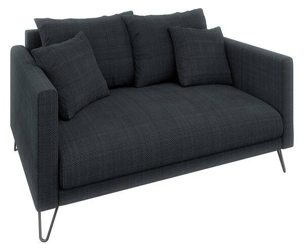 Ciemnoszara sofa z tkaniny szenilowej 140 cm Freya – Ropez