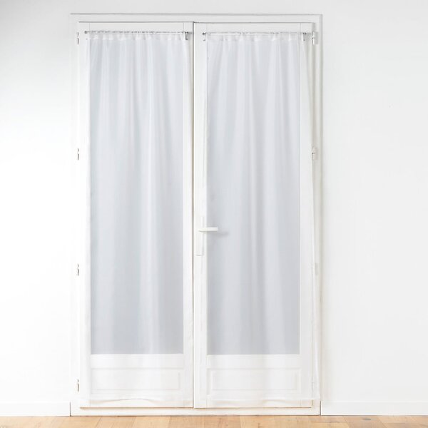Białe firanki z mikrosatyny zestaw 2 szt. 70x200 cm Voiline – douceur d'intérieur