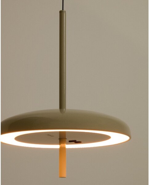 Jasnoszara lampa sufitowa LED ze ściemniaczem z metalowym kloszem ø 16 cm Porte – Kave Home