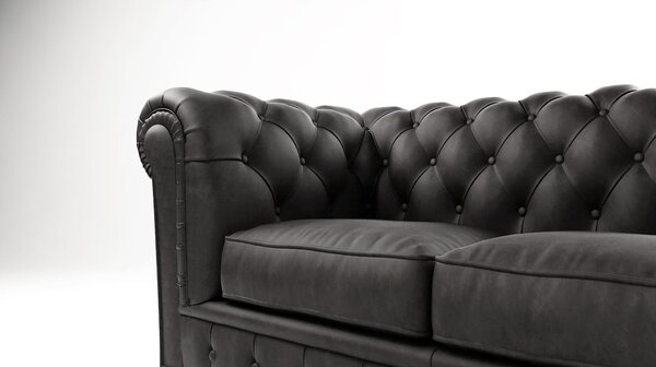 Antracytowa aksamitna sofa 184 cm Cambridge – Ropez