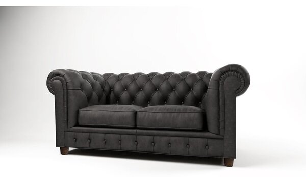 Antracytowa aksamitna sofa 184 cm Cambridge – Ropez