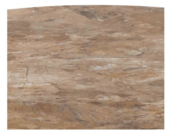 Brązowy okrągły stolik z ceramicznym blatem ø 60 cm Malta – Actona