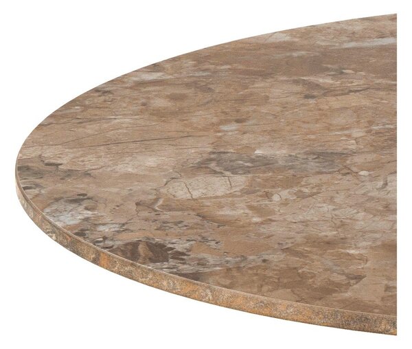 Brązowy okrągły stolik z ceramicznym blatem ø 60 cm Malta – Actona