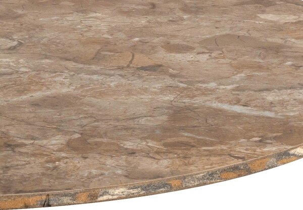 Brązowy okrągły stolik z ceramicznym blatem ø 60 cm Malta – Actona