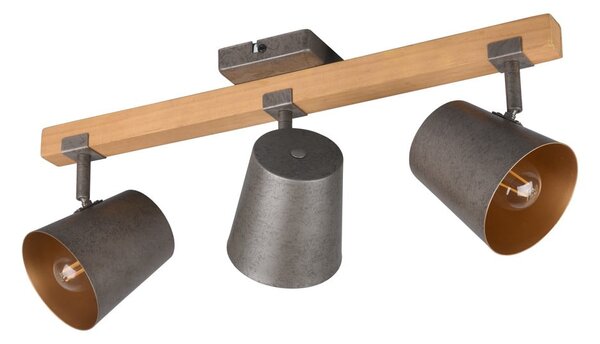 Ciemnoszaro-naturalna lampa punktowa 14x54 cm Bell – Trio