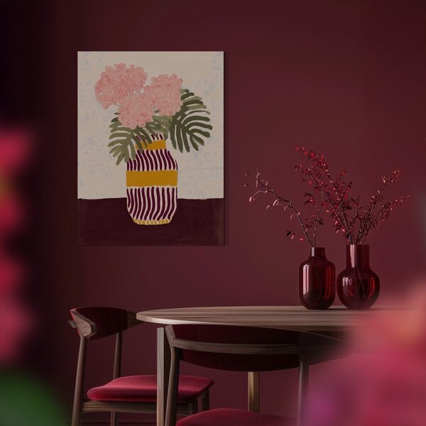 Obraz 60x80 cm Striped Vase – Styler