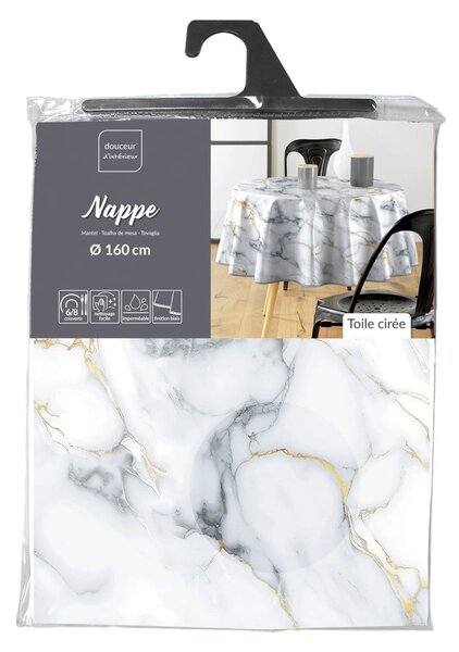 Obrus zmywalny ø 160 cm Marquina – douceur d'intérieur