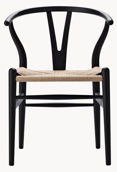 Krzesło z drewna z plecionym siedziskiem CH24 Wishbone Chair
