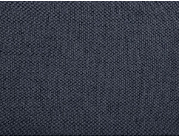 Ciemnoniebieskie tapicerowane łóżko dwuosobowe bez zagłówka ze schowkiem i stelażem 160x200 cm Inera – Bobochic Paris