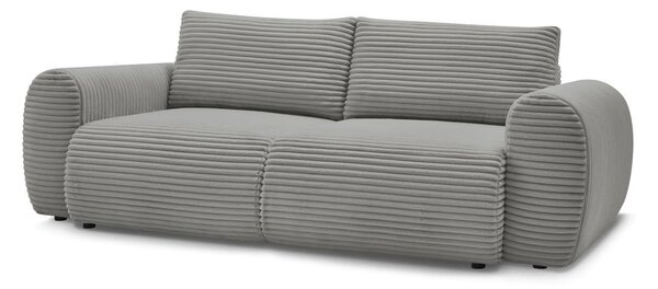 Ciemnoszara sztruksowa rozkładana sofa 257 cm Lucien – Bobochic Paris