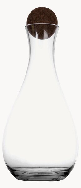 Dekanter ze szkła dmuchanego z korkiem Nature, 2 l