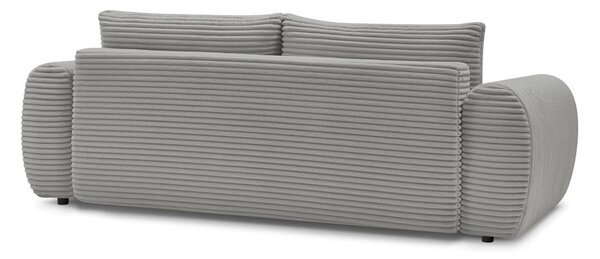 Ciemnoszara sztruksowa rozkładana sofa 257 cm Lucien – Bobochic Paris