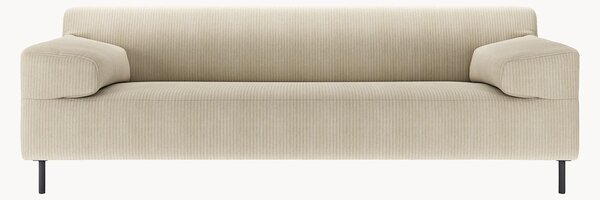 Sofa ze sztruksu freistil180 (3-osobowa), szary/czarny, S 222 cm