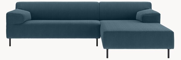 Sofa narożna ze sztruksu freistil180, granatowy/czarny