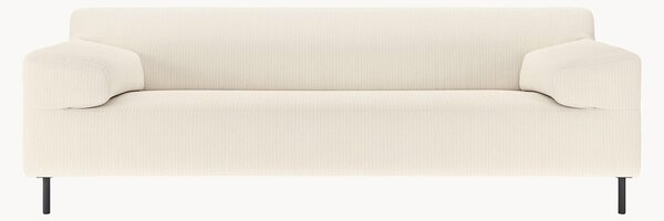 Sofa ze sztruksu freistil180 (3-osobowa), biały/czarny, S 222 cm