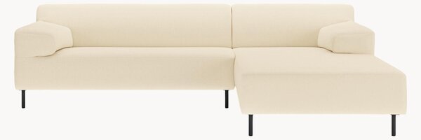 Sofa narożna freistil180, perłowa biel/czarny