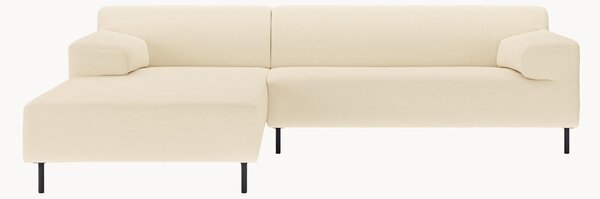 Sofa narożna freistil180, perłowa biel/czarny