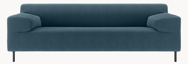 Sofa ze sztruksu freistil180 (3-osobowa), granatowy/czarny, S 222 cm
