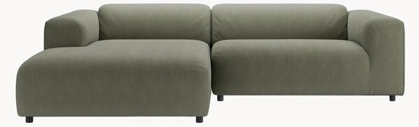 Sofa narożna ze sztruksu freistil187, oliwkowy