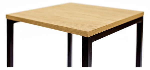 Czarny/w naturalnym kolorze hoker w dekorze dębu Frame – Woodman