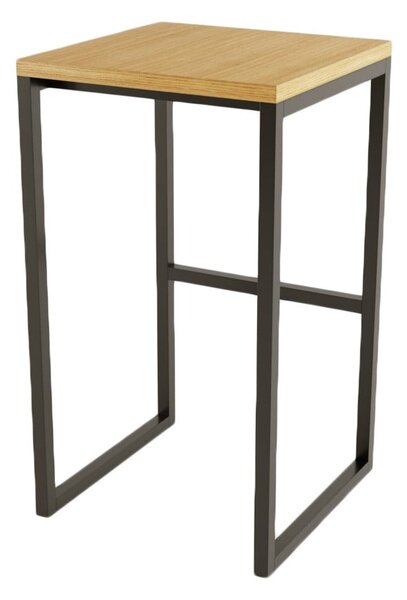 Czarny/w naturalnym kolorze hoker w dekorze dębu Frame – Woodman