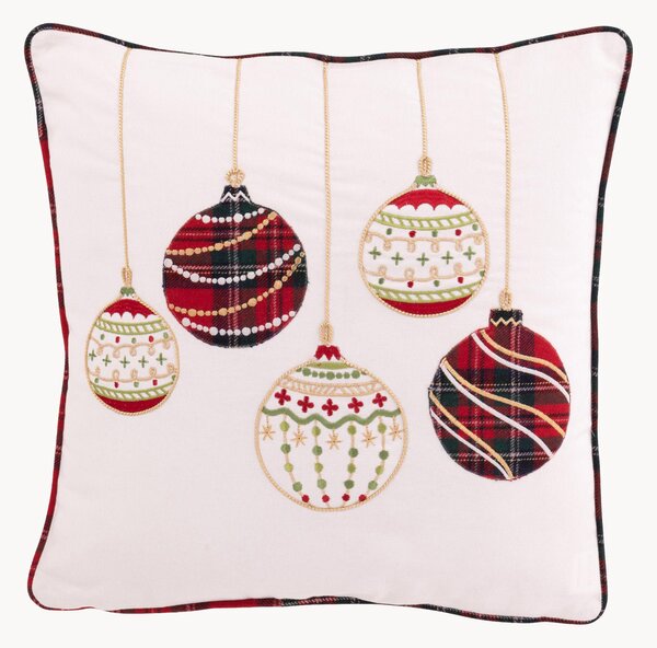 Świąteczna poduszka dekoracyjna z bawełny Christmas Baubles