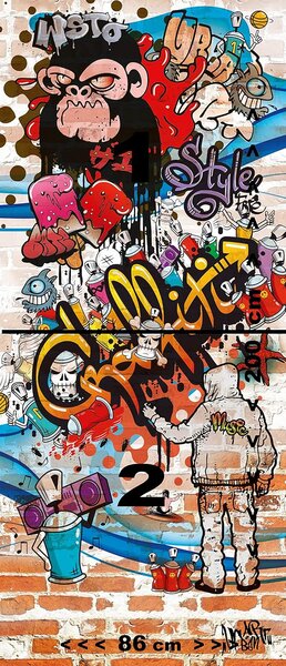 Fototapeta na drzwi GRAFFITI 86x200 cm