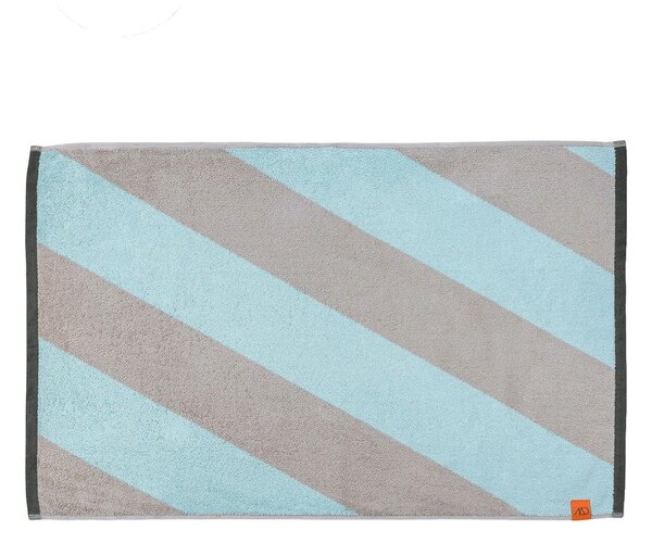 Miętowy dywanik łazienkowy z bio bawełny 50x80 cm Diagonal – Mette Ditmer Denmark