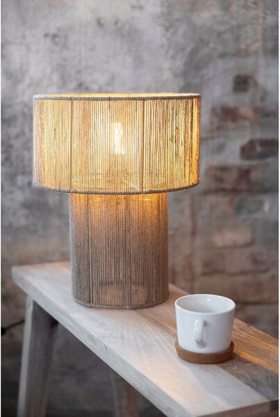 Lampa stołowa z kloszem z juty (wysokość 38 cm) Soga – Markslöjd