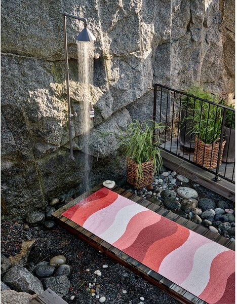 Czerwony chodnik odpowiedni na zewnątrz 70x300 cm Urvi Fire – Pappelina