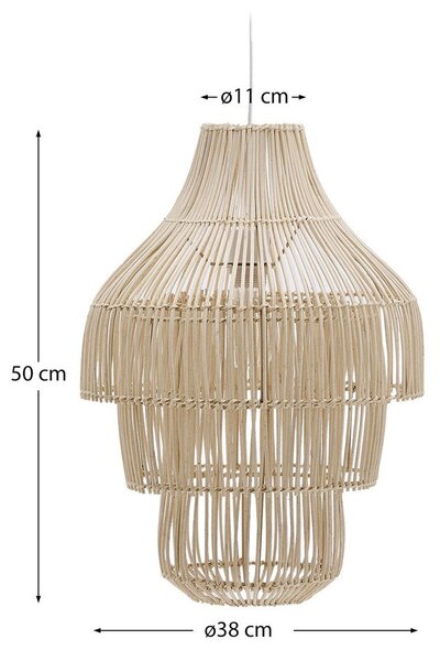 Rattanowy abażur w naturalnym kolorze ø 38 cm Janoa – Kave Home