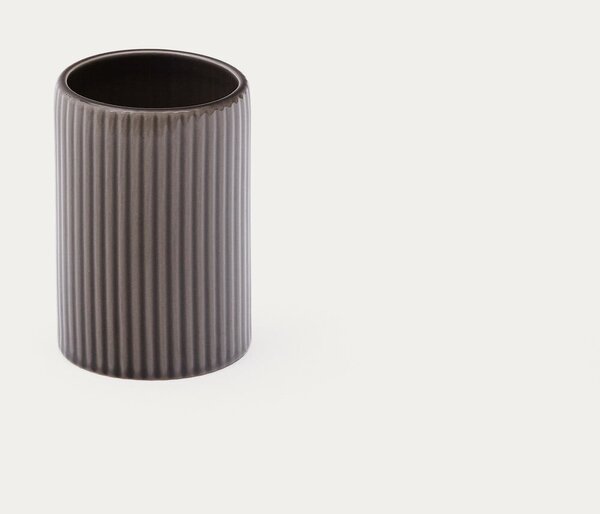 Ciemnobrązowy ceramiczny kubek na szczoteczki do zębów Selime – Kave Home