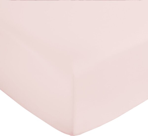 Różowe prześcieradło z satyny bawełnianej z gumką 150x200 cm Cotton Sateen – Bianca