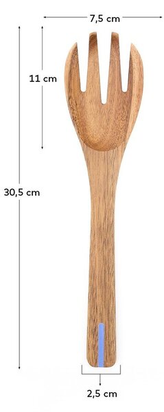 Drewniany sztućce do sałatek Zairin – Kave Home