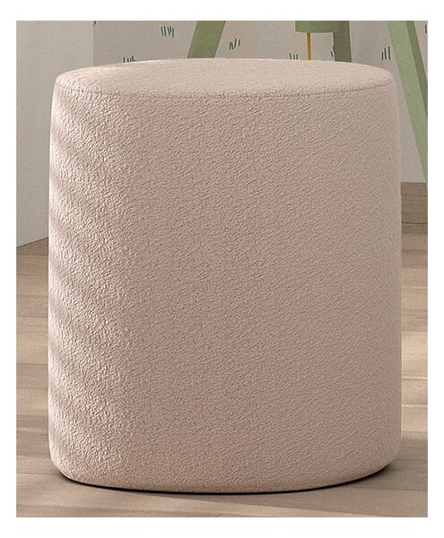 Jasnoróżowy puf dziecięcy z materiału bouclé MOON – Vipack