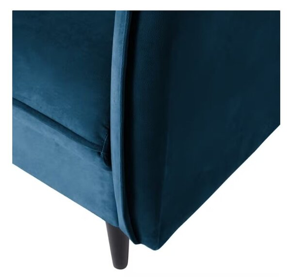 Ciemnoniebieska aksamitna sofa 203 cm Juli – Ropez