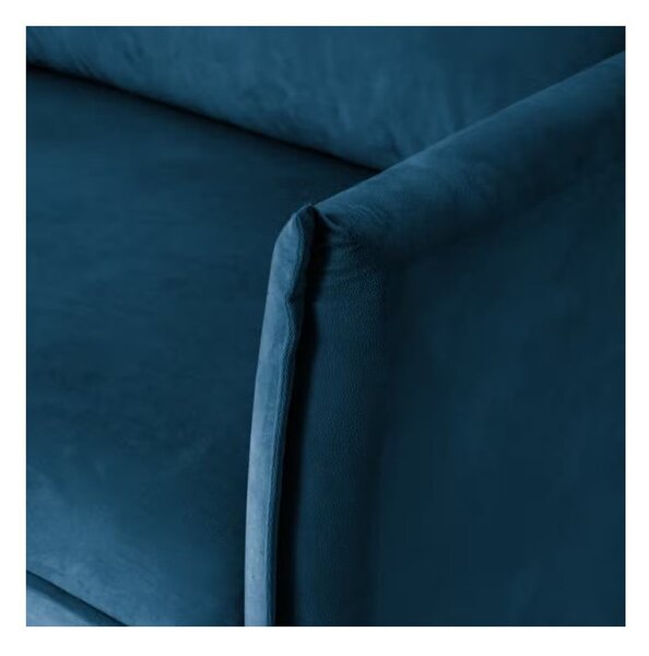 Ciemnoniebieska aksamitna sofa 203 cm Juli – Ropez