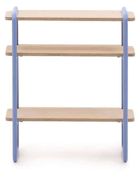 Jasnoniebiesko-naturalny wiszący regał dziecięcy w dekorze jesionu 60x70x28 cm Tinn – Kave Home