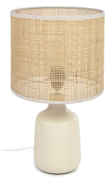 Kremowo-naturalna lampa stołowa ceramiczna (wysokość 46 cm) Erna – Kave Home