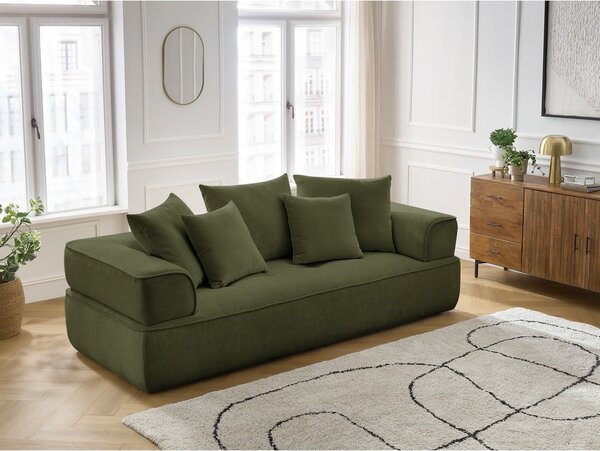 Zielona sofa z tkaniny szenilowej 237 cm Whesley – Bobochic Paris