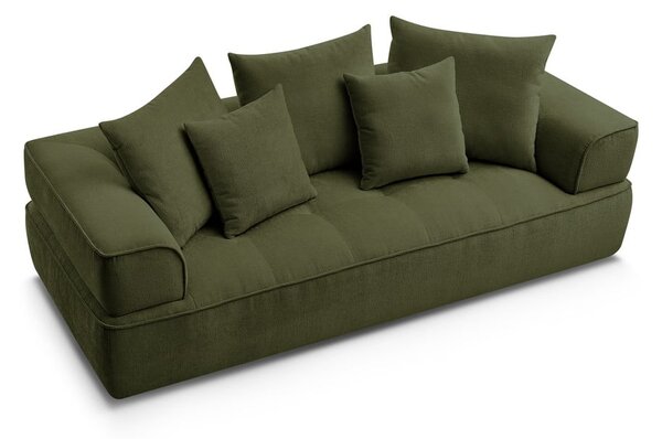 Zielona sofa z tkaniny szenilowej 237 cm Whesley – Bobochic Paris