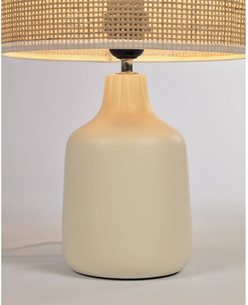 Kremowo-naturalna lampa stołowa ceramiczna (wysokość 46 cm) Erna – Kave Home