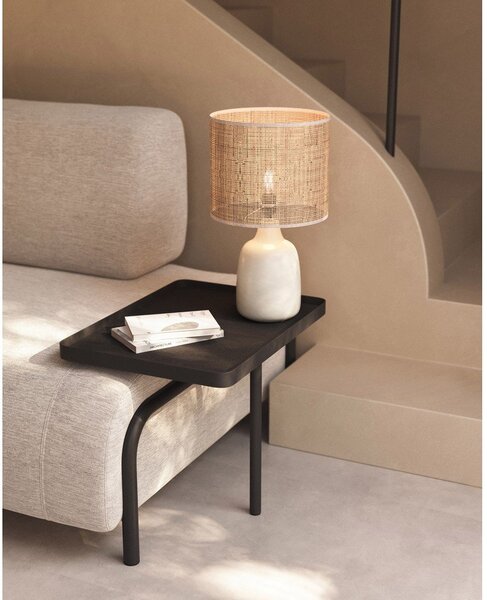 Kremowo-naturalna lampa stołowa ceramiczna (wysokość 46 cm) Erna – Kave Home
